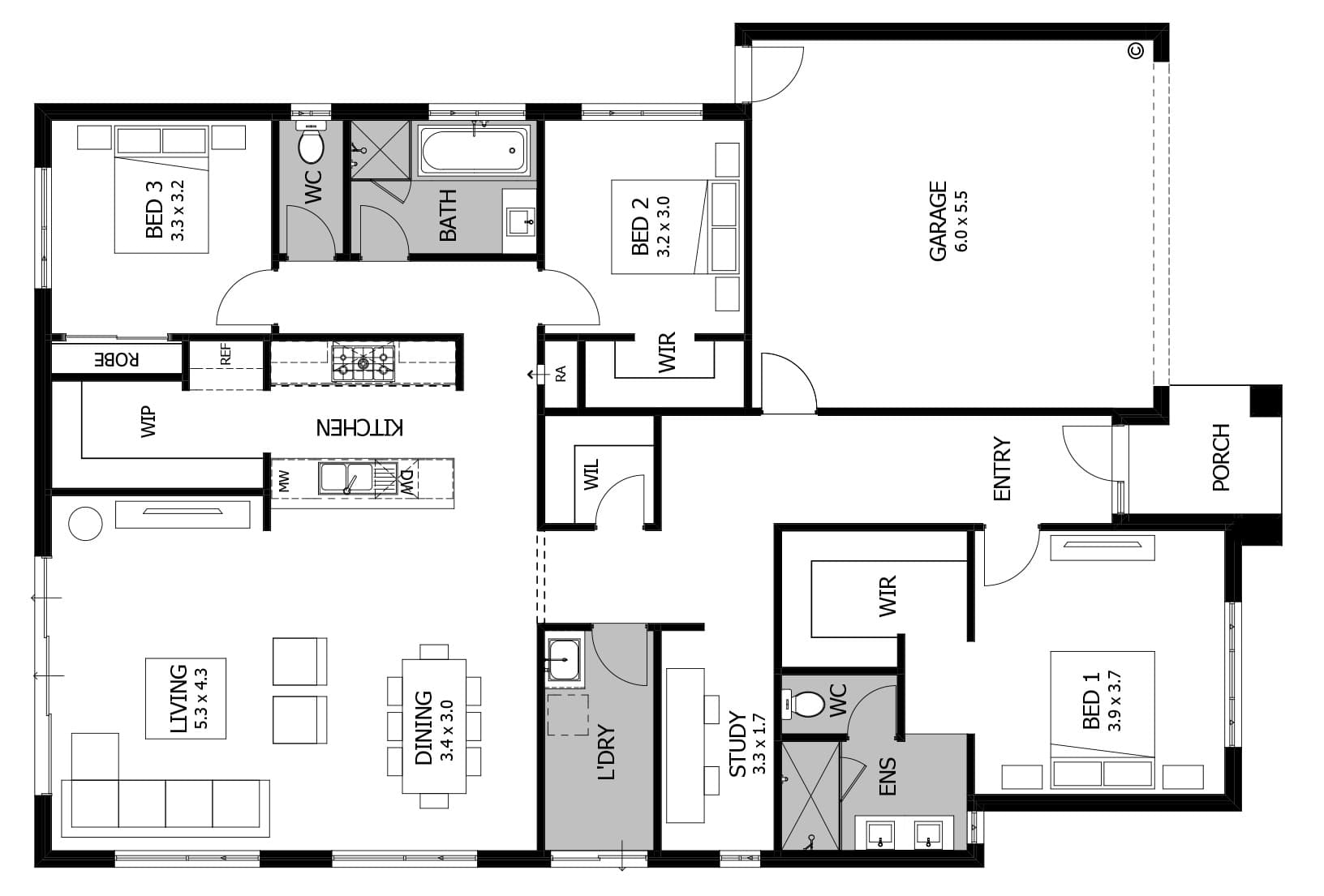 Original two-dimensional floor plan